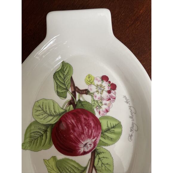 Portmeirion Pomona Hoary Morning Apple 10.25” Oval Baking Serving Dish Handles - Picture 2 of 7